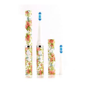 Pop Sonic Go Sonic Toothbrush White Floral Pattern